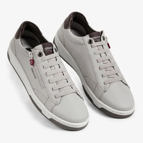Ferracini Other - Ferracini Vox Men's Leather Slip-On Sneakers Grey 10 Casual Dress Comfort Shoes